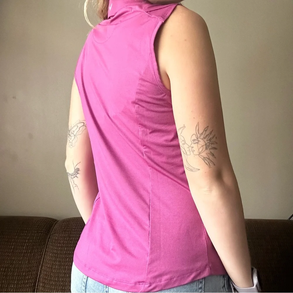 Callaway Women’s Purple Sleeveless Golf Polo Tank Opti-Dri Performance Size M - Picture 3 of 7